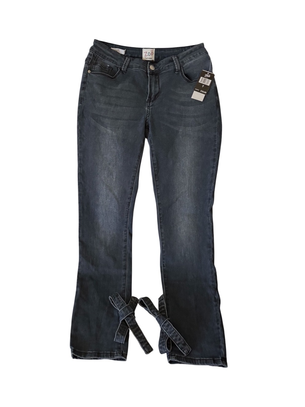 Zoe Tie On Botton Dark Denim Jeans